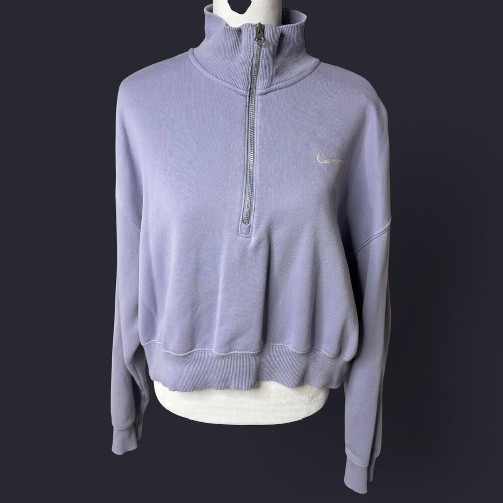 Nike Purple Quarter-Zip Sweatshirt